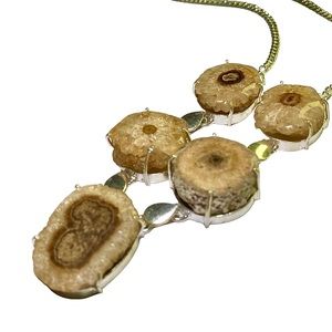 Tan Solar Quartz in a Handcrafted Necklace